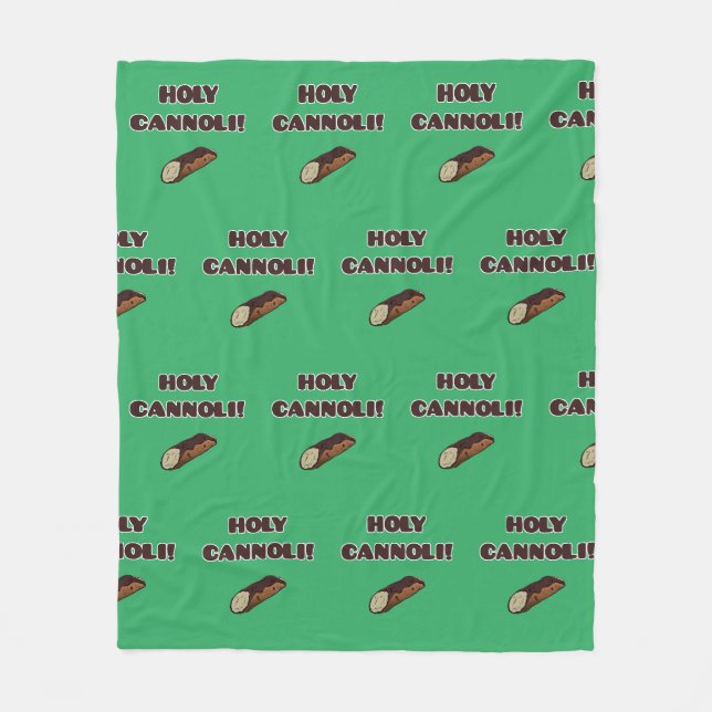 Heliga Cannoli Rolig Mat Italienska Fleecefilt (Framsidan)