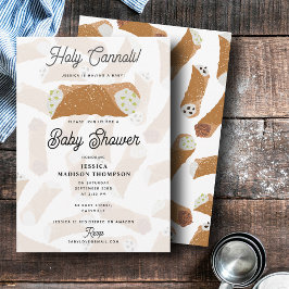 Heliga Cannoli Roliga Italienska Baby Shower Inbjudningar
