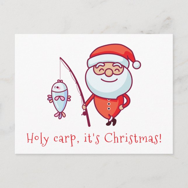 Heliga Carp, det är jul Vykort (Framsida)