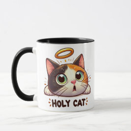 Heliga Cat - Calico Angel Cat med Halo Funny Mug Mugg