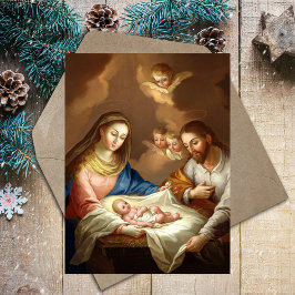 Heliga Christian jul Ntivity Manger Bethlehem Helg Vykort