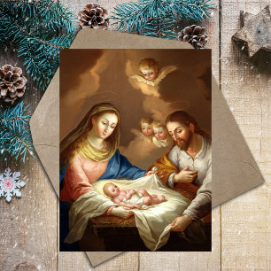 Heliga Christian jul Ntivity Manger Bethlehem Helg Vykort