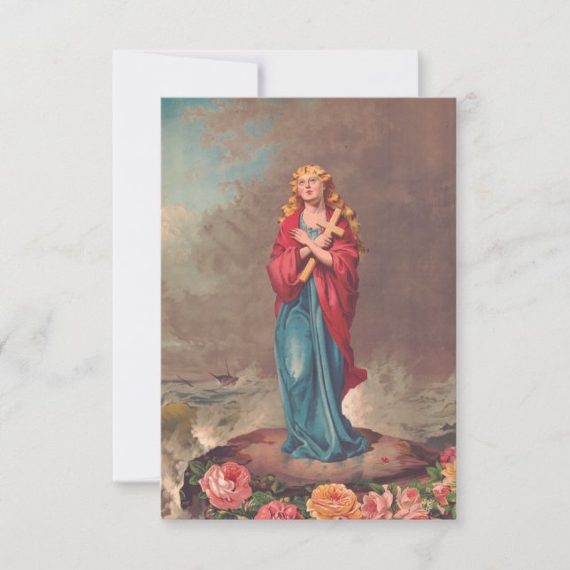 Heliga Christina av Bolsena Andaktskort Tack Kort (Framsida)