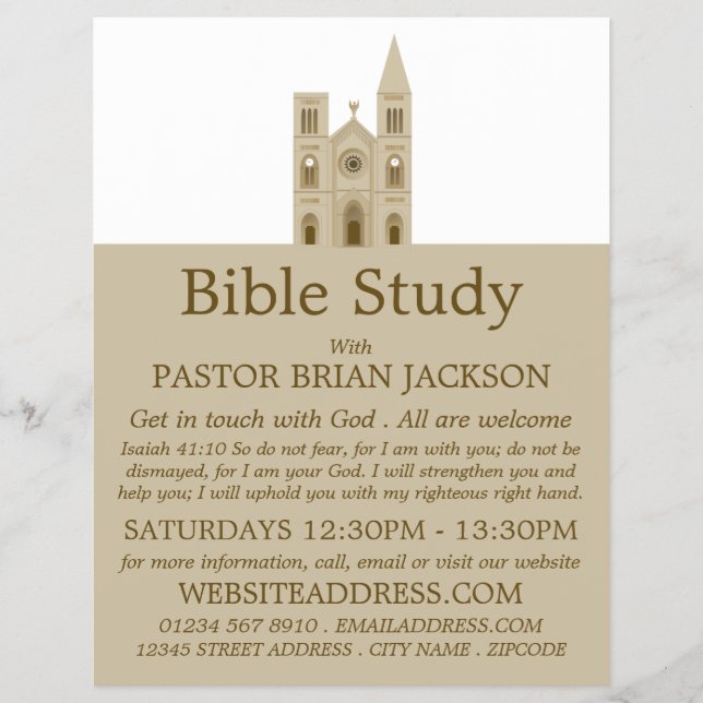 Heliga Church, Christian Bible Class Advert Flyer (Framsidan)