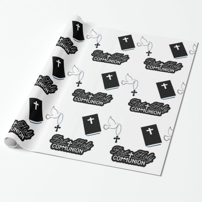 Heliga Communion Christening Presentpapper (Utrullad)