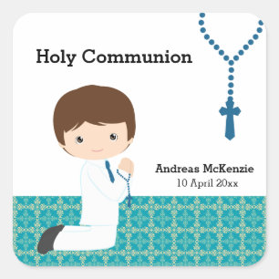 Heliga Communion Fyrkantigt Klistermärke