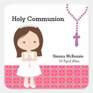 Heliga Communion Fyrkantigt Klistermärke
