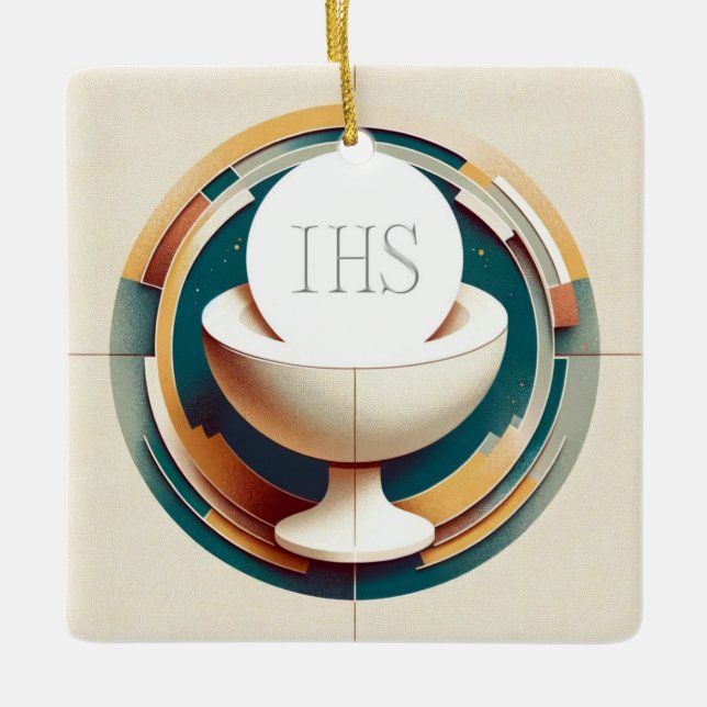Heliga Communion Host och Chalice Ornament (Framsida)