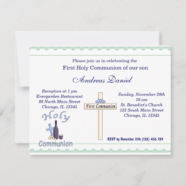 Heliga Communion Inbjudningar (Framsida)