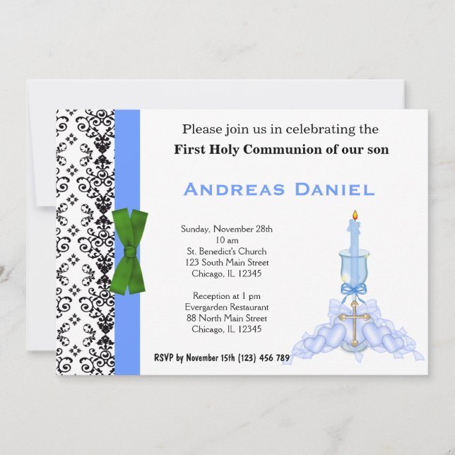 Heliga Communion Inbjudningar (Framsida)
