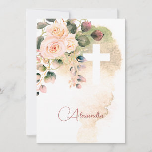 Heliga Communion Ro Rosa Religiösa Kor Inbjudningar