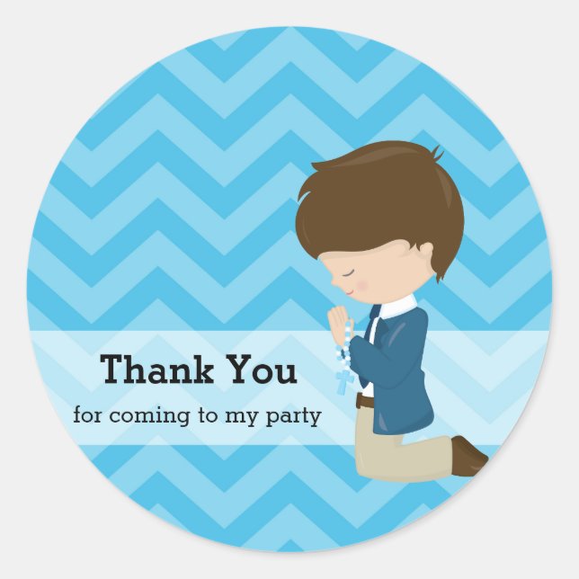 Heliga Communion Runt Klistermärke (Framsida)