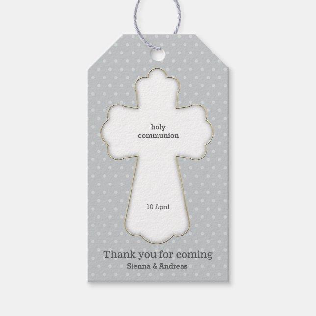 Heliga Communion Tack * Välj bakgrund färg Presentetikett (Framsidan)