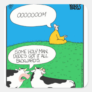 Heliga Cow 2017 Zazzle Fyrkantigt Klistermärke