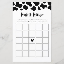 Heliga Cow Baby Shower Baby Bingo-spelkort