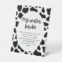 Heliga Cow Baby Shower My Vatten Fattig Game Sign