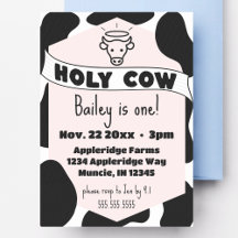 Heliga Cow Barn Cow Skriv ut Cute Modern Birday