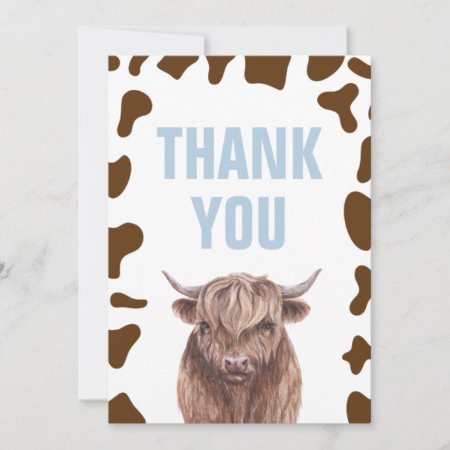 Heliga Cow Birthday Brunt ko-tryck Tack Cards (Framsida)