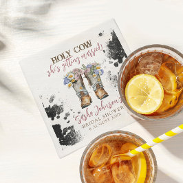 Heliga Cow Blommigt CowboyBoots Möhippa Pappersservett