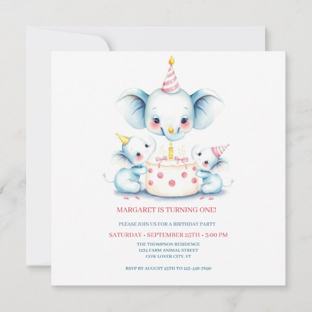 Heliga Cow Boho Greenery Highland Cow 1:a födelsed Tack Kort (Framsida)