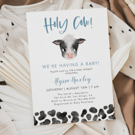 Heliga Cow Boy Baby Shower Inbjudningar