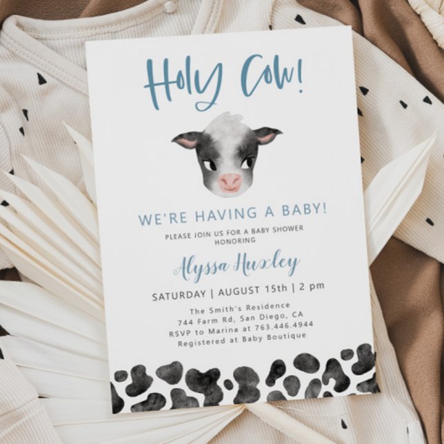 Heliga Cow Boy Baby Shower Inbjudningar (Skapare uppladdad)