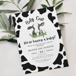 Heliga Cow Boy Cow Theme Baby Shower-inbjudan Inbjudningar