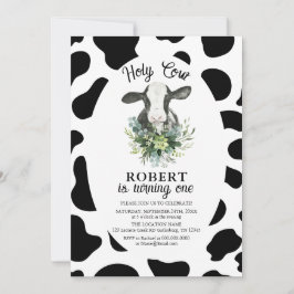 Heliga Cow Boy Farm Birthday-inbjudan Inbjudningar