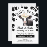 Heliga Cow Boy Kids Dubbla Birthday-inbjudan Inbjudningar<br><div class="desc">Heliga Cow Funny överraskade ansikte vattenfärgsgrafik. Barns födelsedagstest för nötkreatur. Enkel att anpassa. Finns även som digital nedladdning! Dubblans gemensamma födelsedag</div>