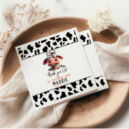 Heliga Cow Caricatures I är en Cowgirl 1:a Birthda Pappersservett