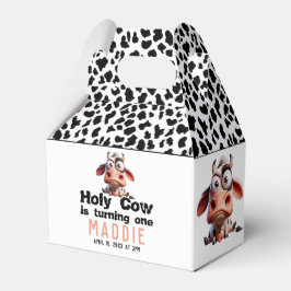 Heliga Cow Caricatures I är en Cowgirl 1:a Birthda Presentaskar