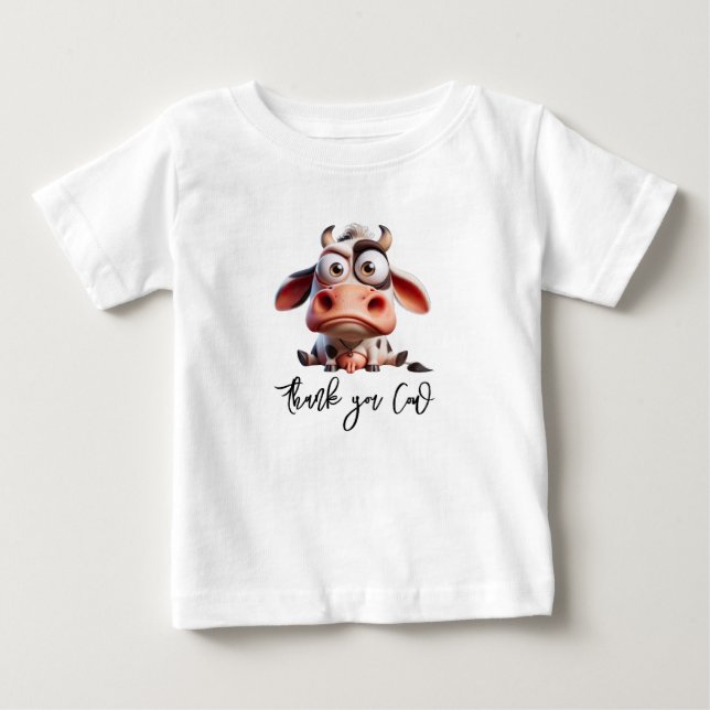 Heliga Cow Caricatures I är en Cowgirl 1:a Birthda T Shirt (Framsida)