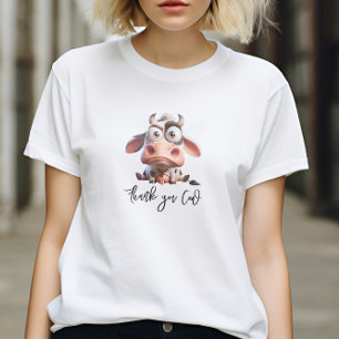 Heliga Cow Caricatures I är en Cowgirl 1:a Birthda T Shirt