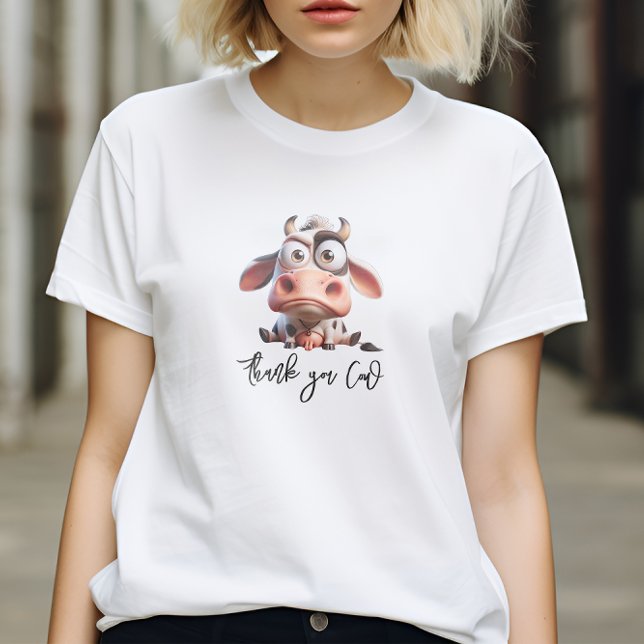 Heliga Cow Caricatures I är en Cowgirl 1:a Birthda T Shirt (Skapare uppladdad)