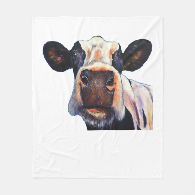 Heliga Cow Classic T-Shirt Fleecefilt (Framsidan)