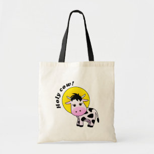 "Heliga Cow" Cute Cow med halo Tygkasse
