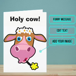 Heliga Cow, det är din fantastiska födelsedag Kort