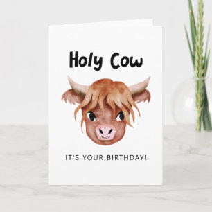 Heliga Cow Det är ditt födelsedagskort Kort