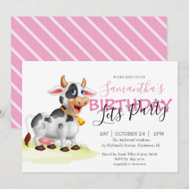 Heliga Cow, det är en Rosa Födelsedagsfest Meddelande