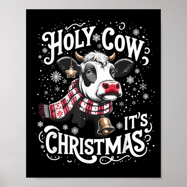 Heliga Cow Det är julklapp Cow Älskare Farm Anima Poster (Framsidan)