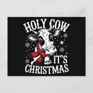 Heliga Cow Det är julklapp Cow Älskare Farm Helg Vykort