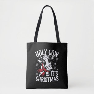 Heliga Cow Det är julklapp Cow Älskare Farm Tygkasse