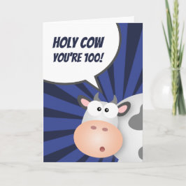 Heliga Cow Du är 100 ynkrygg över Backe-födelsedag Kort