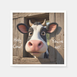 Heliga Cow Du är 40 Pappersservett