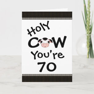 Heliga Cow Du är 70 humoristiska svarta vita födel Kort
