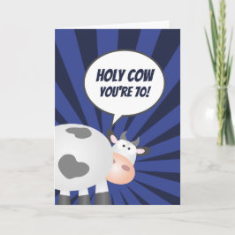 Heliga Cow.. Du är 70 Lustigt Cute Lycklig 70:e fö Kort