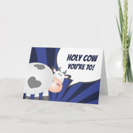 Heliga Cow Du är 70-yndig över Backe-födelsedagen Kort