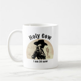 Heliga Cow Funny Vintage Cowgirl 50:e födelsedagen Kaffemugg
