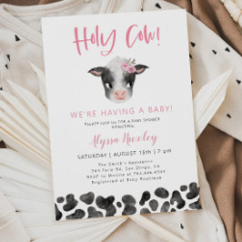Heliga Cow Girl Baby Shower Inbjudningar