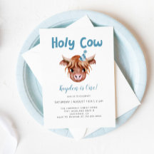 Heliga Cow Highland Cow Boy Birthday
